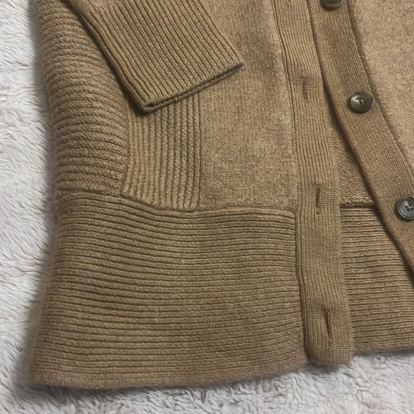 Kit & Ace S/M Ash Merino wool blend stretch ribbed cardigan - Picture 3 of 13